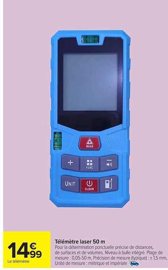 Télémètre laser 50 m