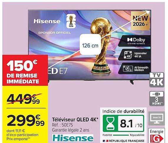 Téléviseur QLED 4K*