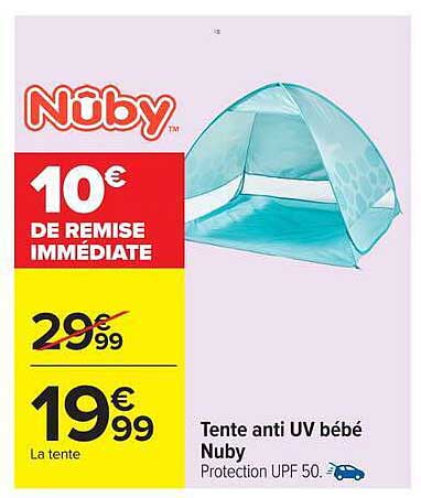 Tente anti UV bébé Nuby Protection UPF 50.