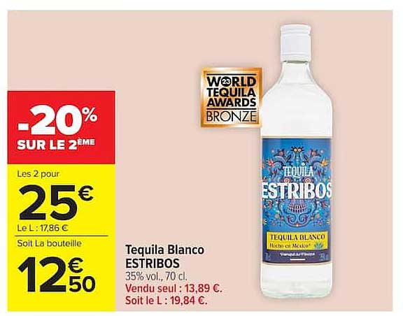 Tequila Blanco ESTRIBOS