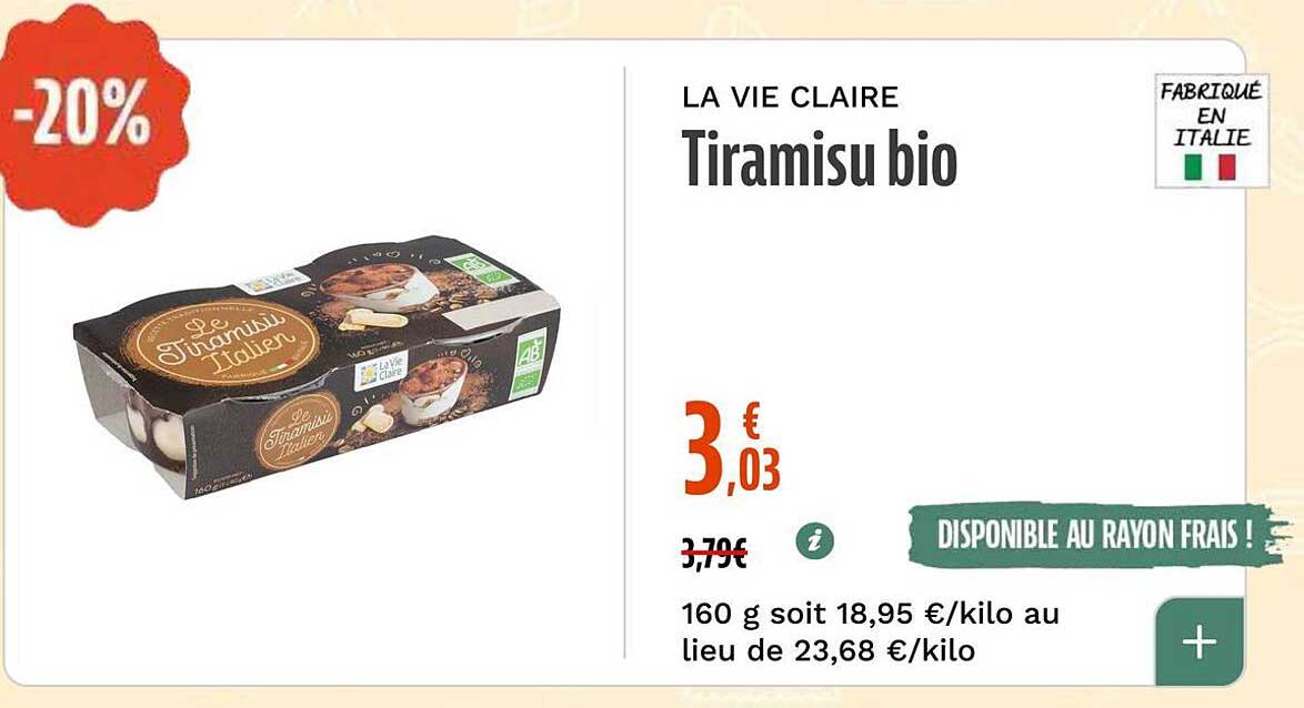 Tiramisu bio