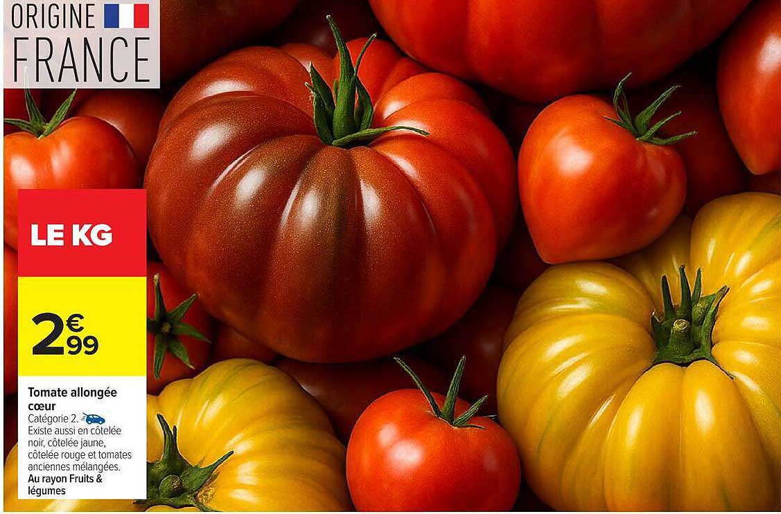 Tomate allongée coeur