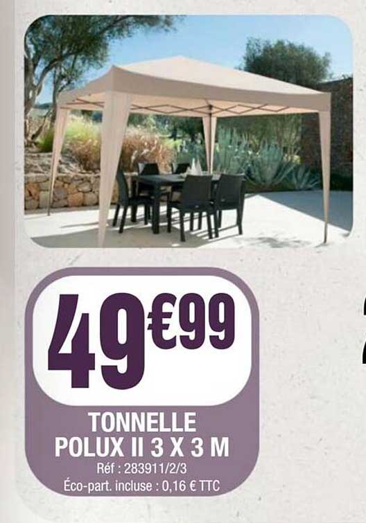 TONNELLE POLUX II 3 X 3 M