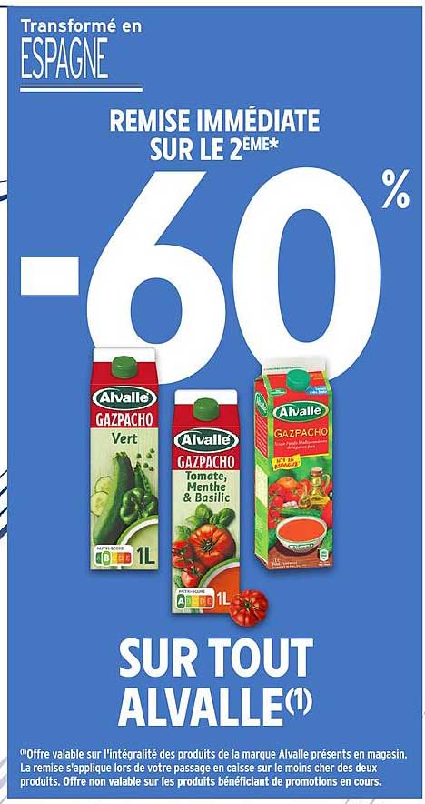 Transformé en ESPAGNE REMISE IMMÉDIATE SUR LE 2ÈME* -60% SUR TOUT ALVALLE(1)