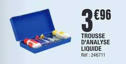 TROUSSE D'ANALYSE LIQUIDE
