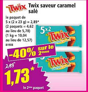 Twix saveur caramel salé