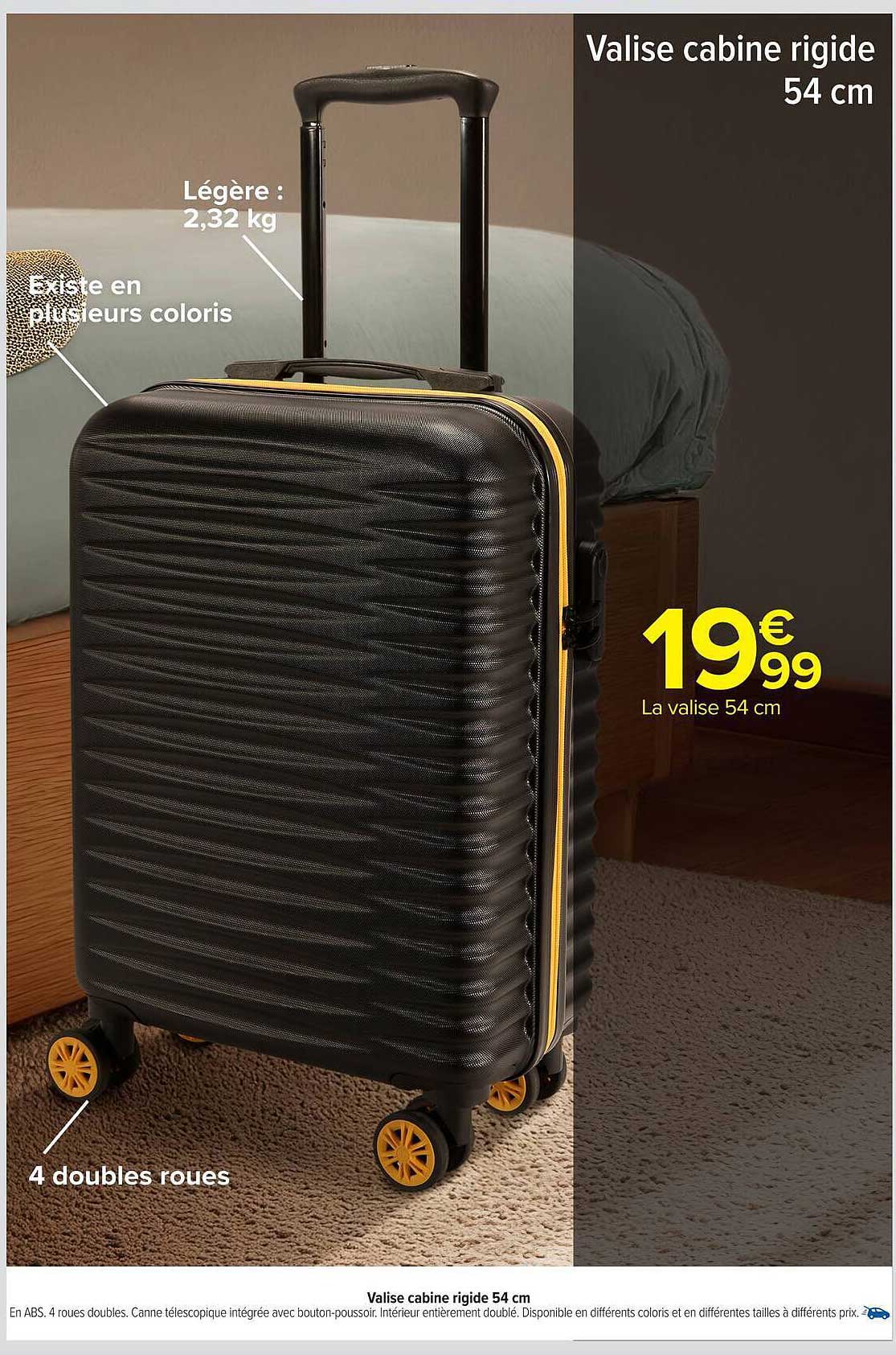 Valise cabine rigide 54 cm
