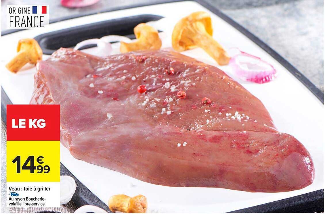 Veau : foie à griller