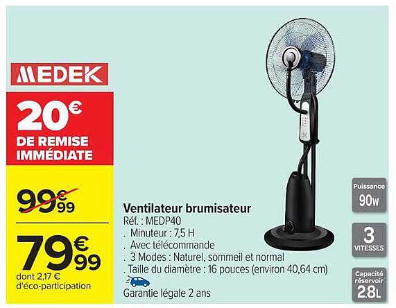 Ventilateur brumisateur