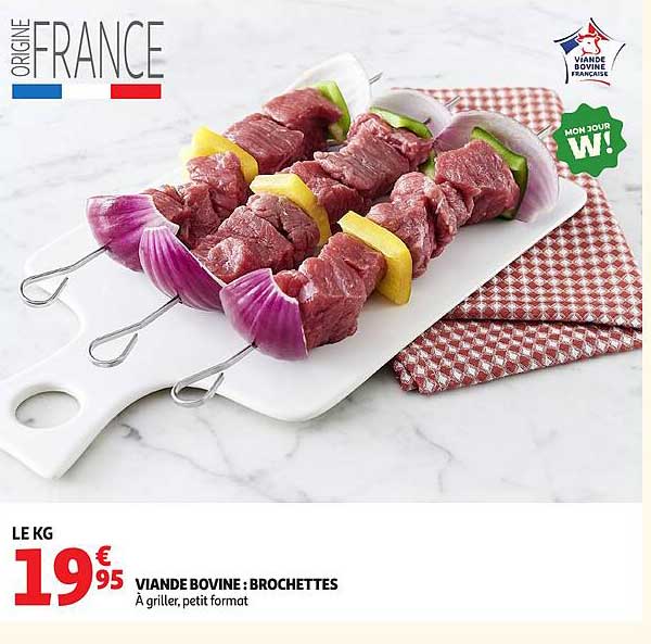 VIANDE BOVINE : BROCHETTES