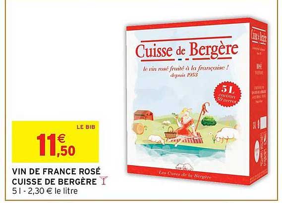VIN DE FRANCE ROSÉ CUISSE DE BERGÈRE