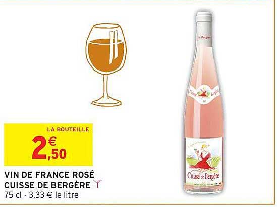 VIN DE FRANCE ROSÉ CUISSE DE BERGÈRE