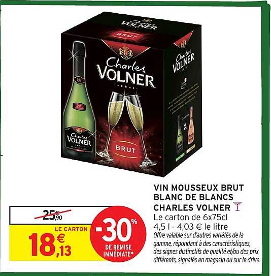 VIN MOUSSEUX BRUT BLANC DE BLANCS CHARLES VOLNER