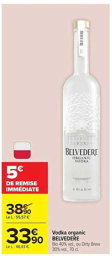 Vodka organic BELVEDERE