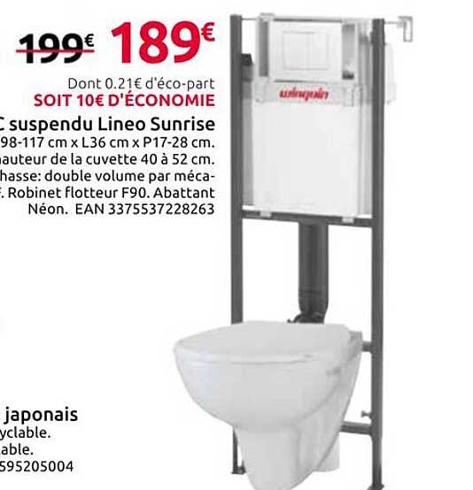 WC suspendu Lineo Sunrise