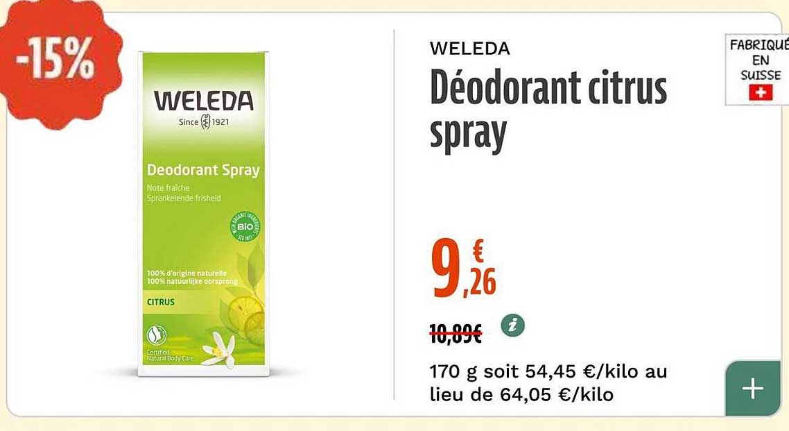 WELEDA Déodorant citrus spray