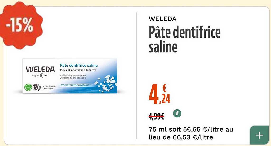 WELEDA Pâte dentifrice saline