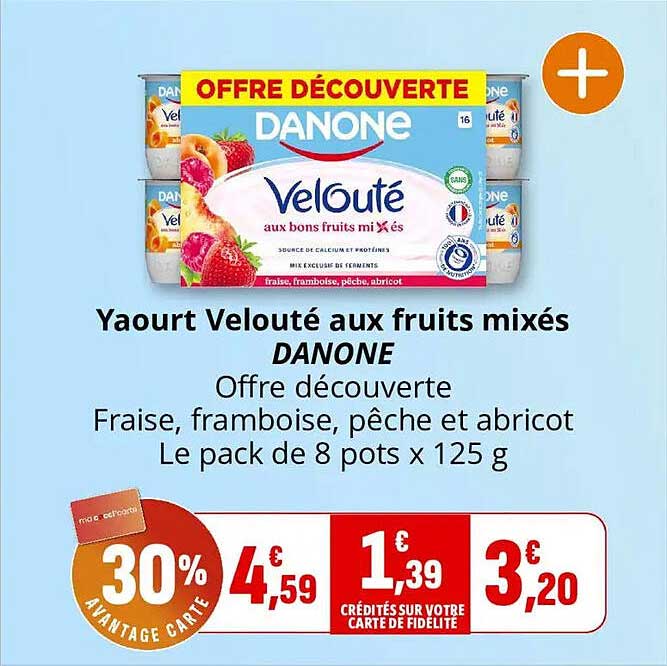 Yaourt Velouté aux fruits mixés DANONE