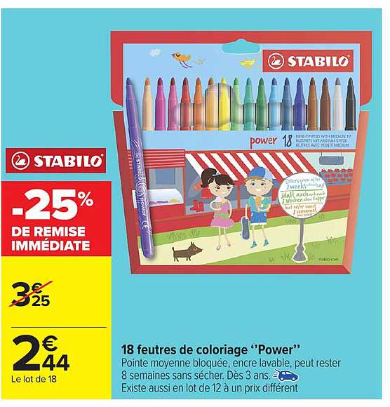 18 feutres de coloriage "Power"