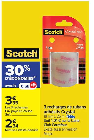 30% d'économies avec le Scotch Crystal Tape !