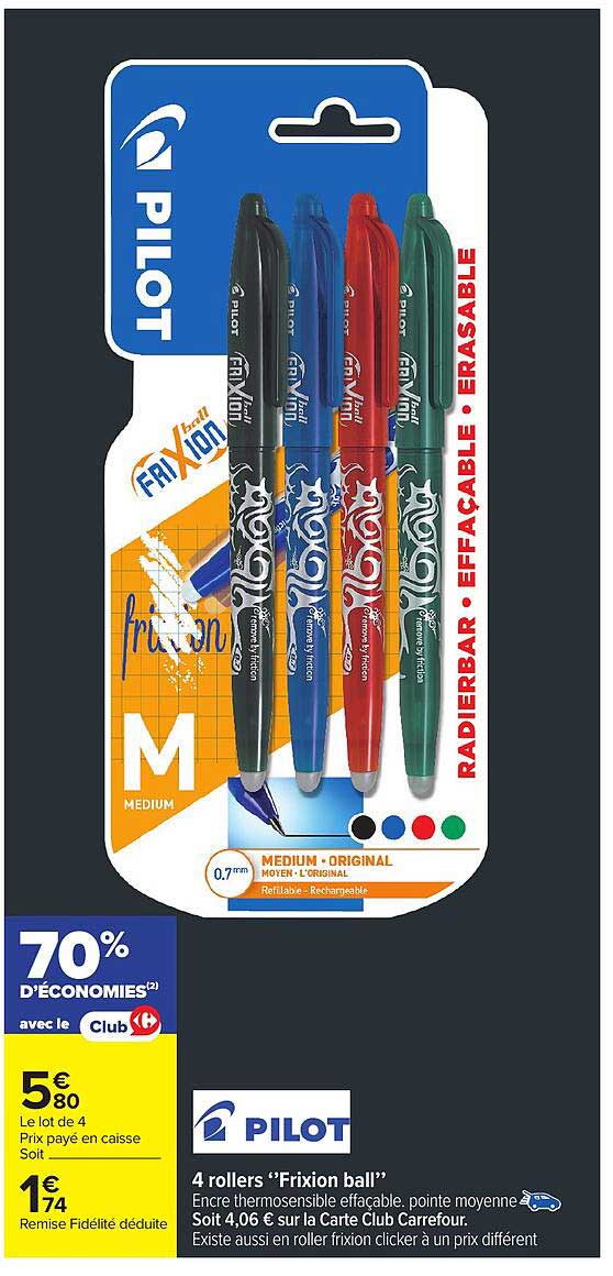 4 rollers "Frixion ball"