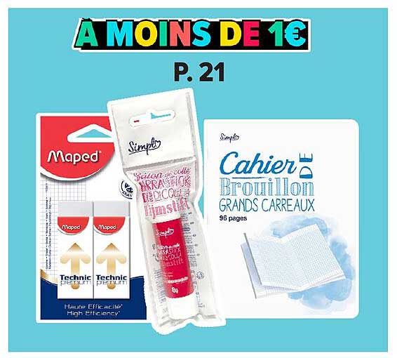 À MOINS DE 1€