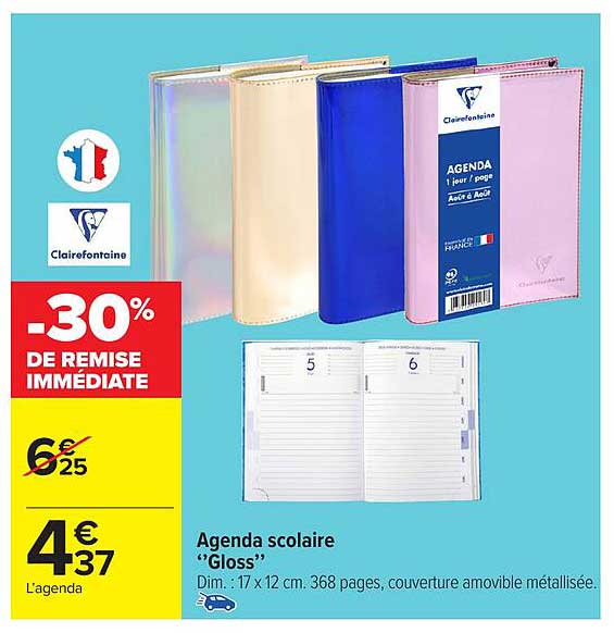 Agenda scolaire ''Gloss''