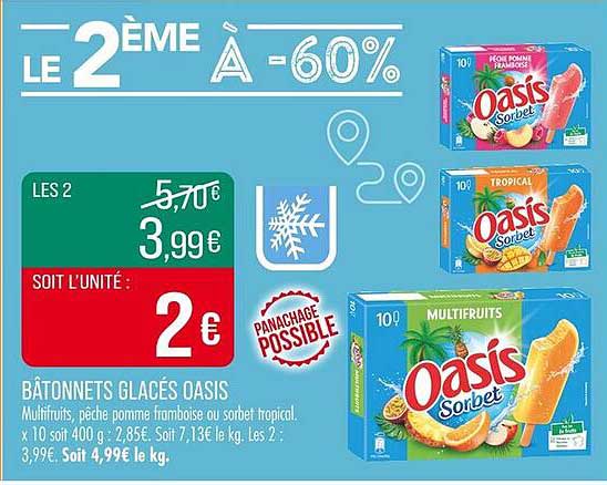 BÂTONNETS GLACÉS OASIS