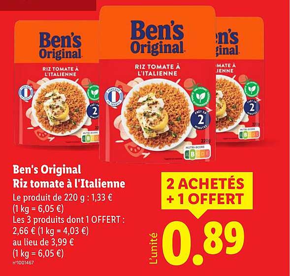 Ben's Original Riz tomate à l'Italienne