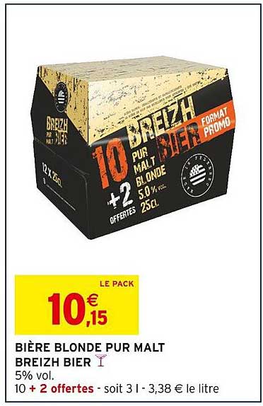 BIÈRE BLONDE PUR MALT BREIZH BIER