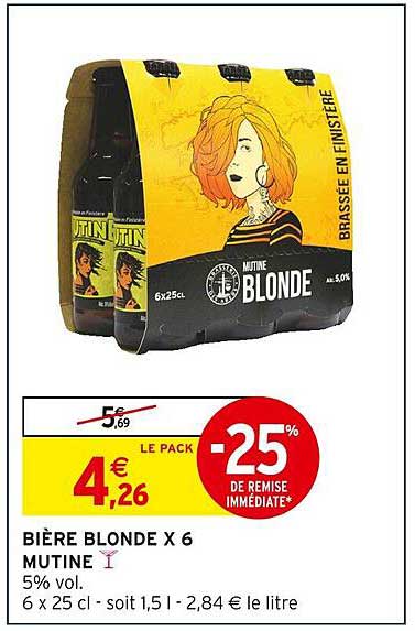 BIÈRE BLONDE X 6 MUTINE