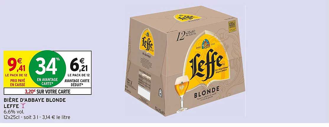 BIÈRE D'ABBAAYE BLONDE LEFFE
