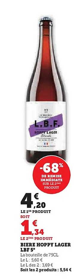 BIERE HOPPY LAGER LBF 5°