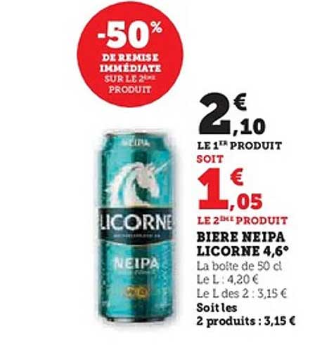 BIERE NEIPA LICORNE 4,6°