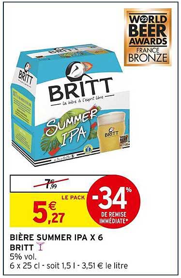BIÈRE SUMMER IPA X 6 BRITT