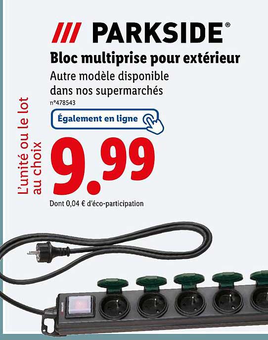 Bloc multiprise pour extérieur