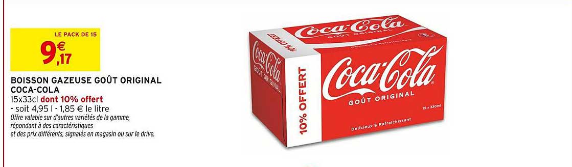 BOISSON GAZEUSE GOÛT ORIGINAL COCA-COLA