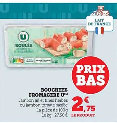 BOUCHÉES FROMAGÈRE U