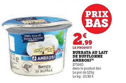 Burrata au lait de bufflonne Ambrosi