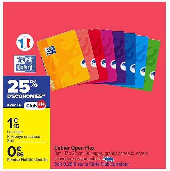 Cahier Open Flex