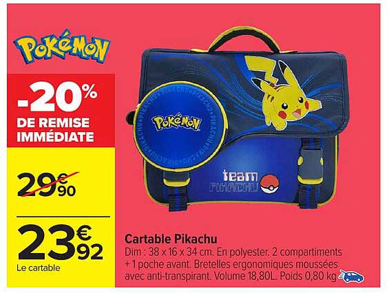Cartable Pikachu