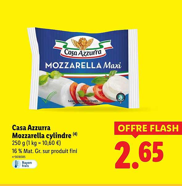 Casa Azzurra Mozzarella cylindre