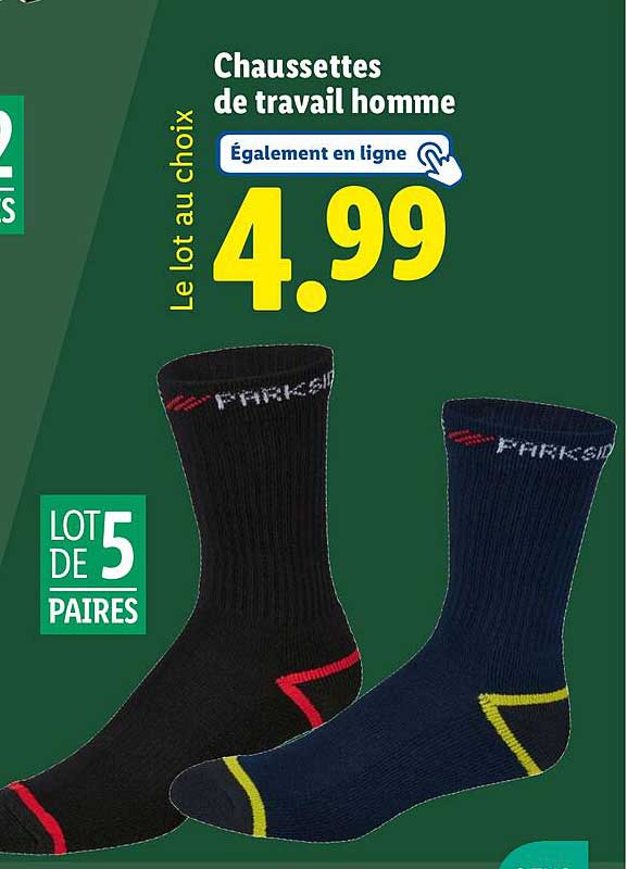 Chaussettes de travail homme