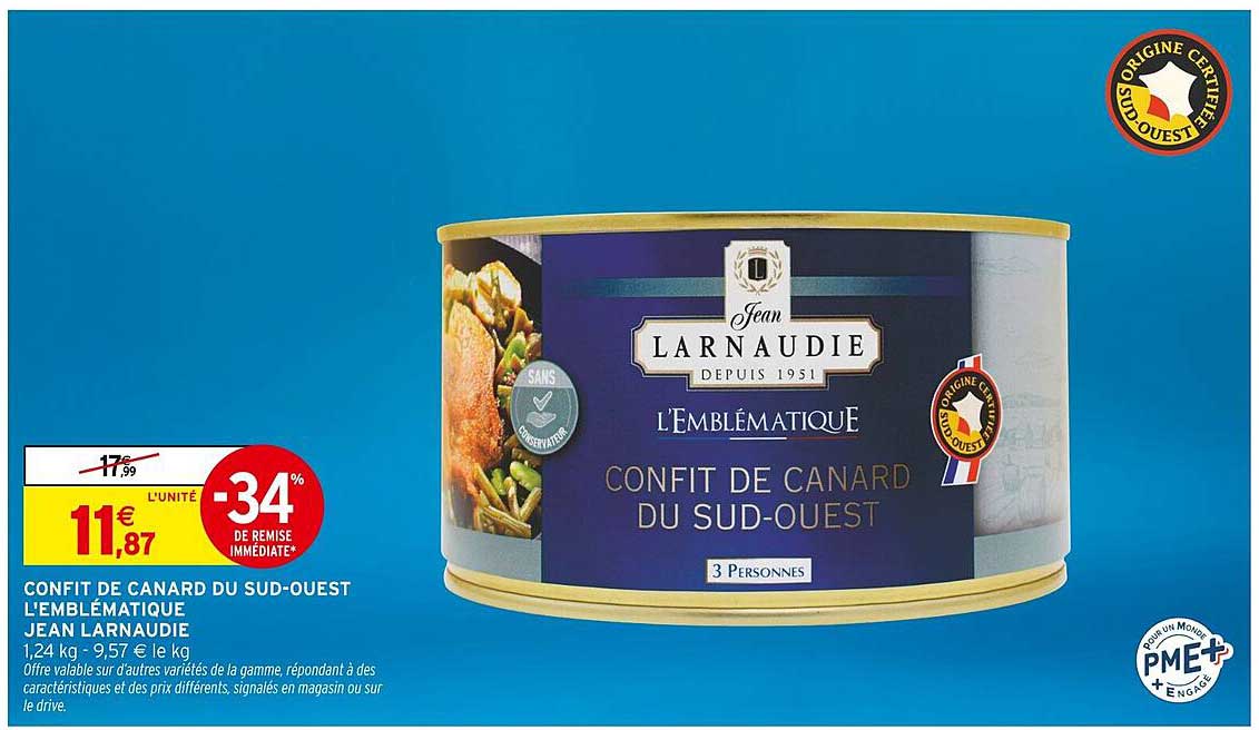 CONFIT DE CANARD DU SUD-OUEST L'EMBLÉMATIQUE