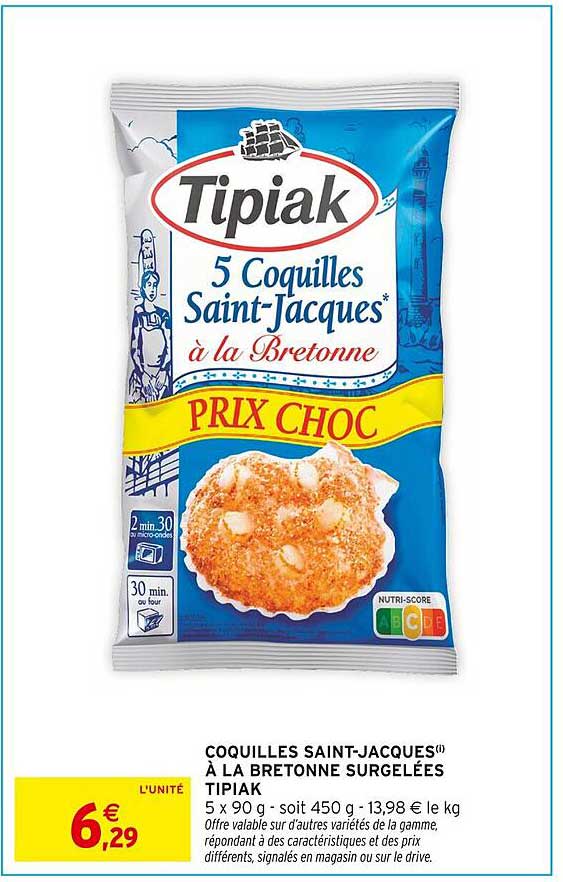COQUILLES SAINT-JACQUES® À LA BRETONNE SURNOMMÉES TIPIAK