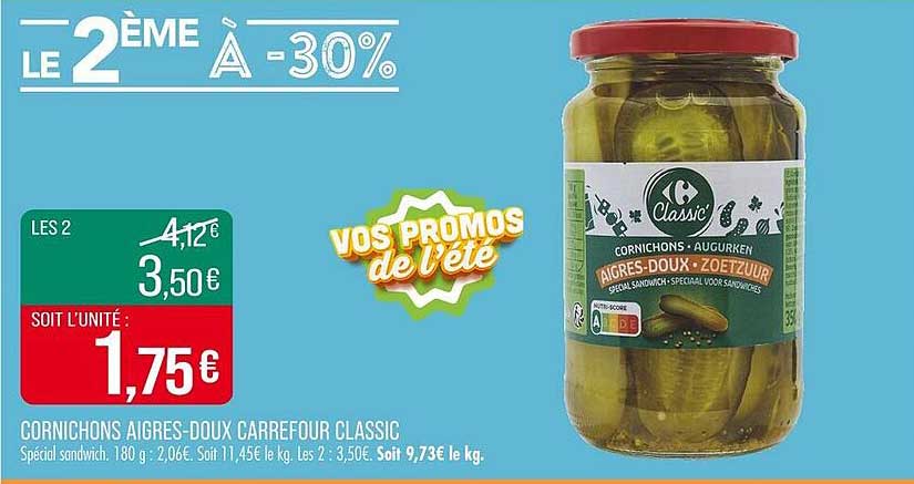 Cornichons Aigrés-Doux Carrefour Classic