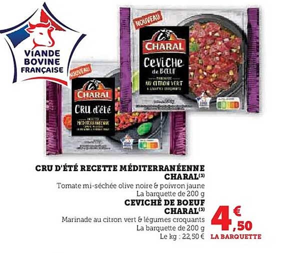 CRU D'ÉTÉ RECETTE MÉDITERRANÉENNE CHARAL