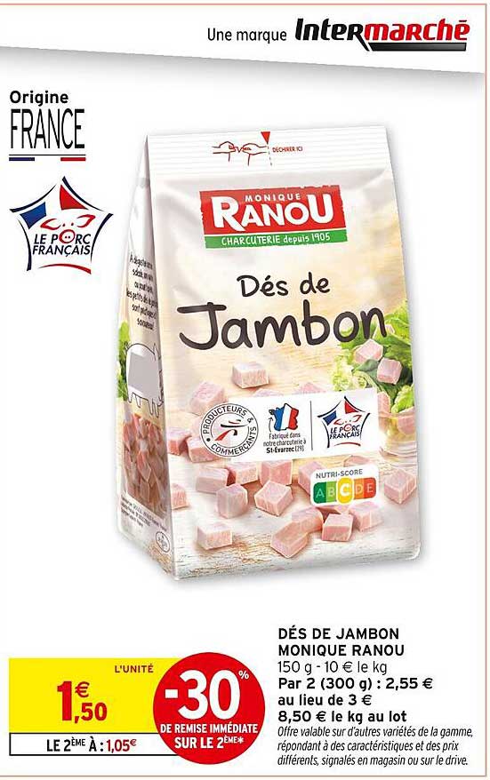 DÉS DE JAMBON MONIQUE RANOU