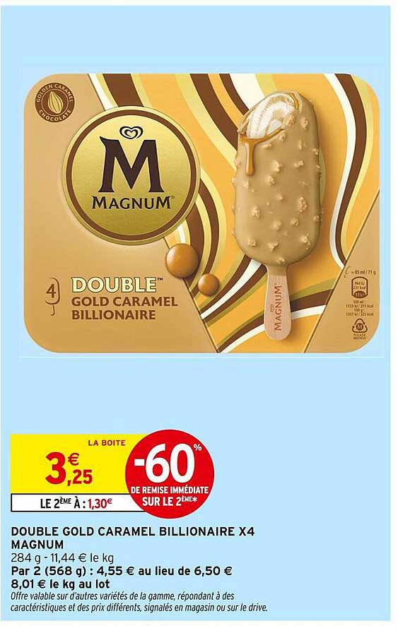 DOUBLE GOLD CARAMEL BILLIONAIRE X4 MAGNUM