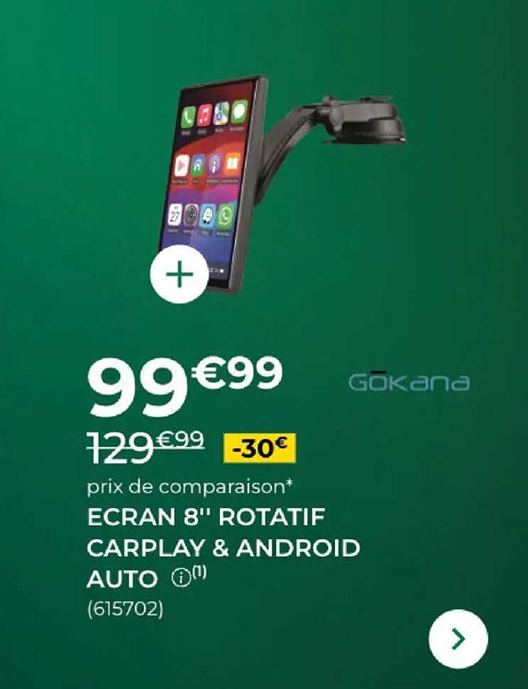 ECRAN 8" ROTATIF CARPLAY & ANDROID AUTO